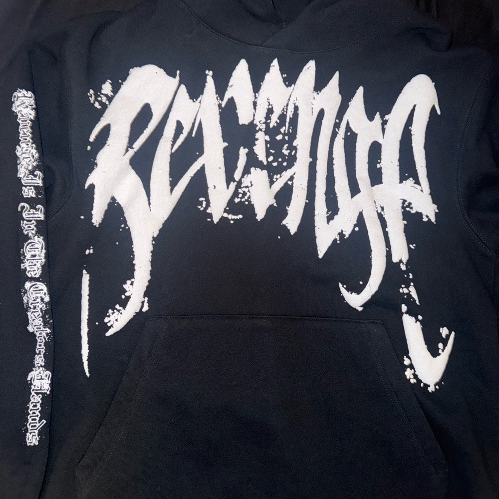 Revenge Clothing Black and White Sweater with Bold Logo